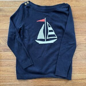 Charter Club Regatta Royale Sweater Women's Small Nautical Sailboat Pullover